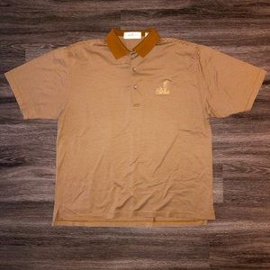 Fairway & Greene Signature Bar Stripe Lisle Golf Polo (L)